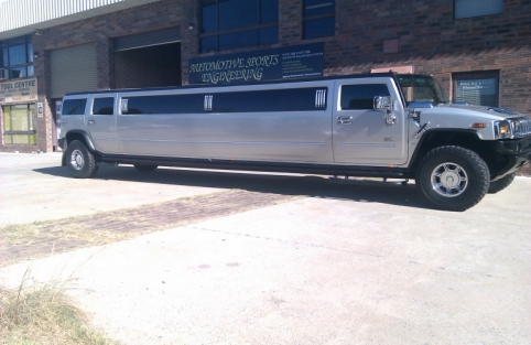 This Hummer Limo had custom hand brake modifacations